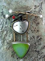SS101-9 Sharon Schaffner Drusy Pin/Pendant